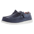 Hey Dude Men's Wally Stretch Canvas Blue Casual Shoe