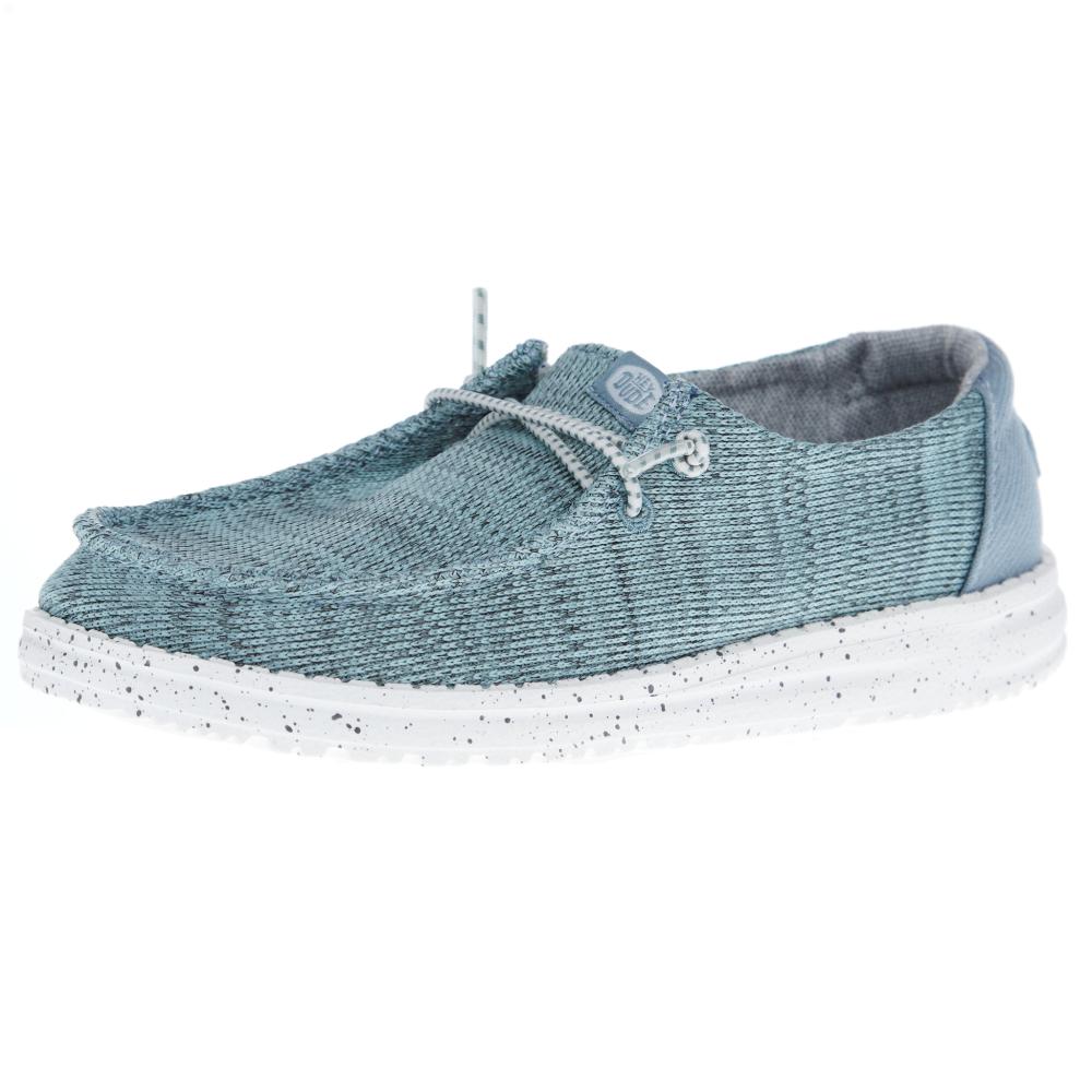 Hey Dude Youth Wendy Sport Mesh Light Blue Casual Shoe