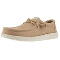 Hey Dude Mens Wally Canvas Tan Casual Shoe