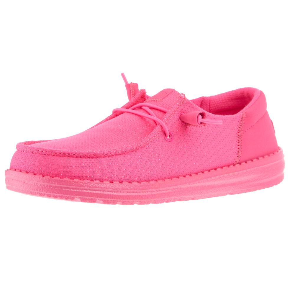 Hey Dude Womens Wendy Funk Mono Sparkle Electric Pink Casual