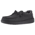 Hey Dude Wally Youth Canvas Black On Black