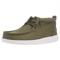 Hey Dude Men's Wally Mid Canvas Olive Casual Shoe