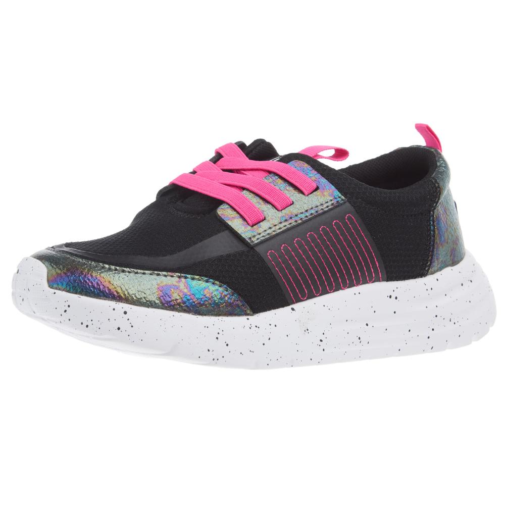 Hey Dude Youth Sirocco Play Brights Black and Pink Casual Shoe