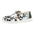 Hey Dude Womens Wendy Disco Cow Print Casual Shoe