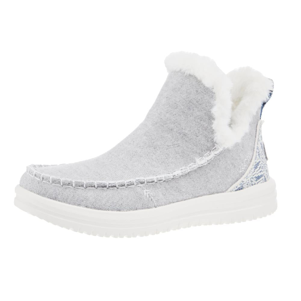 Hey Dude Womens Camden Brushed Cozy Grey Shoe