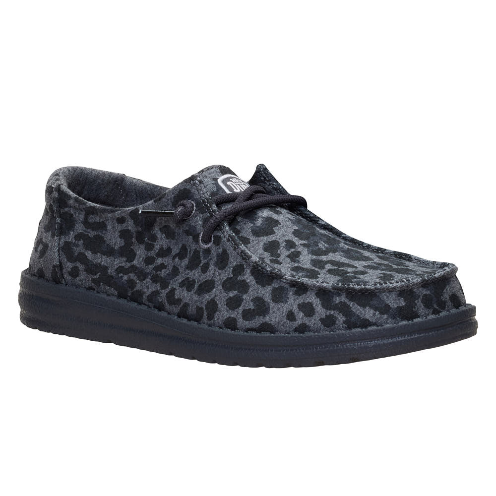 Hey Dude Women's Wendy Stretch Jersey Leopard Charcoal Casual