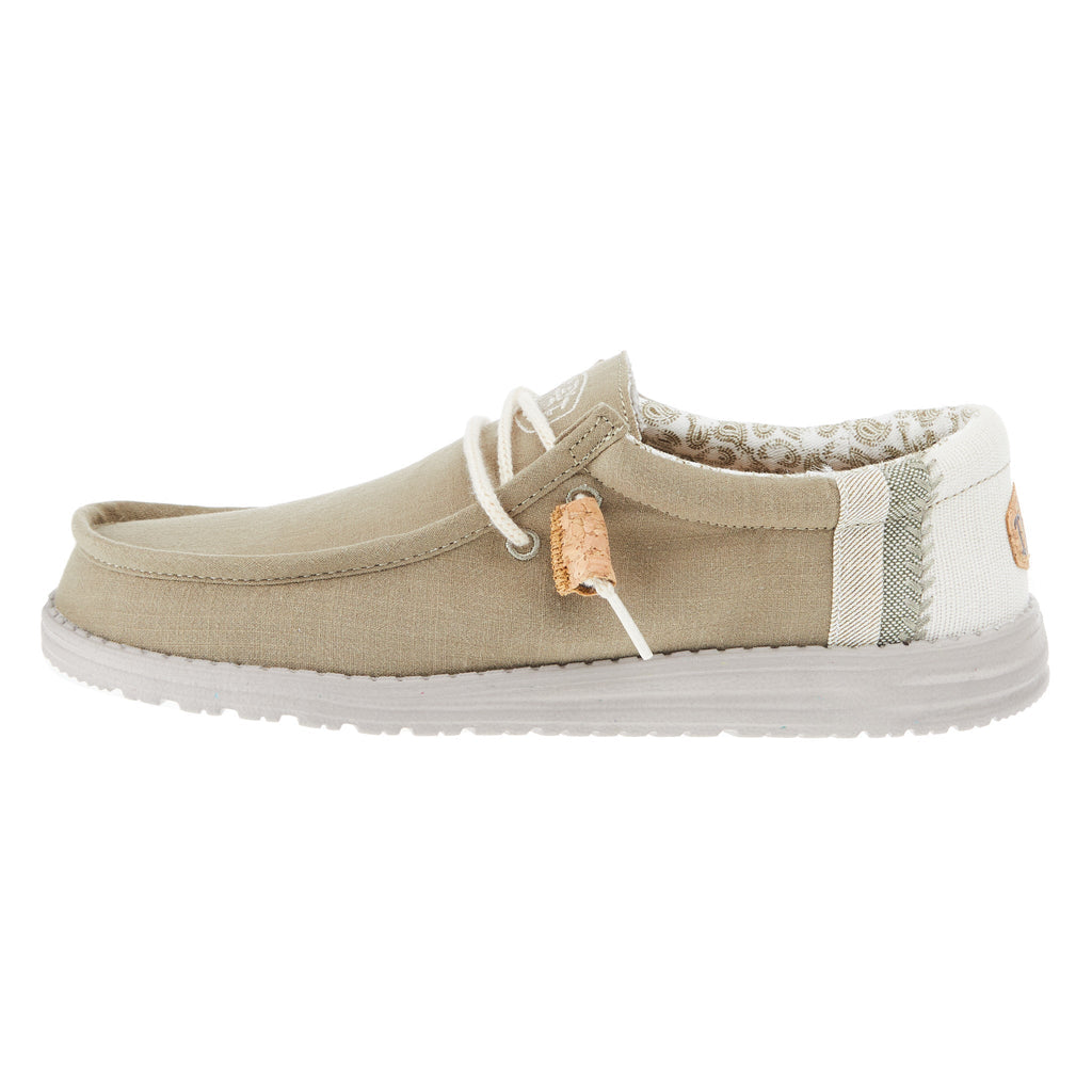 Hey Dude Men's Wally Linen Natural Mows Casual Shoe