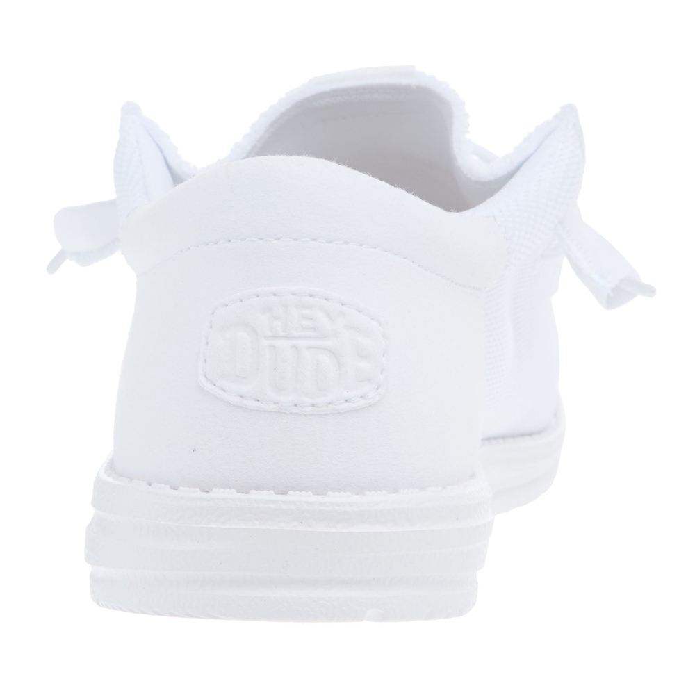 Hey Dude Men`s Wally All White Casual Shoe