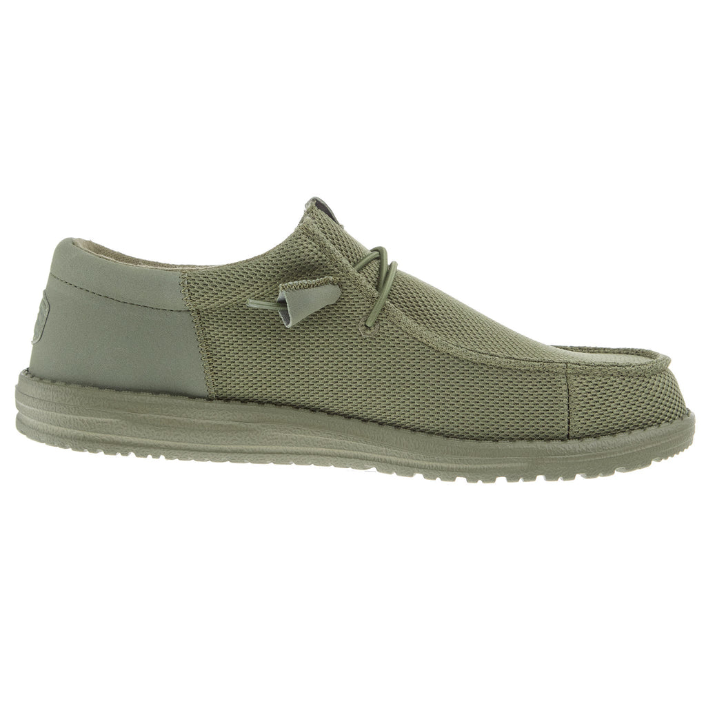 Hey Dude Mens Green Wally Funk Mono Casual Shoe