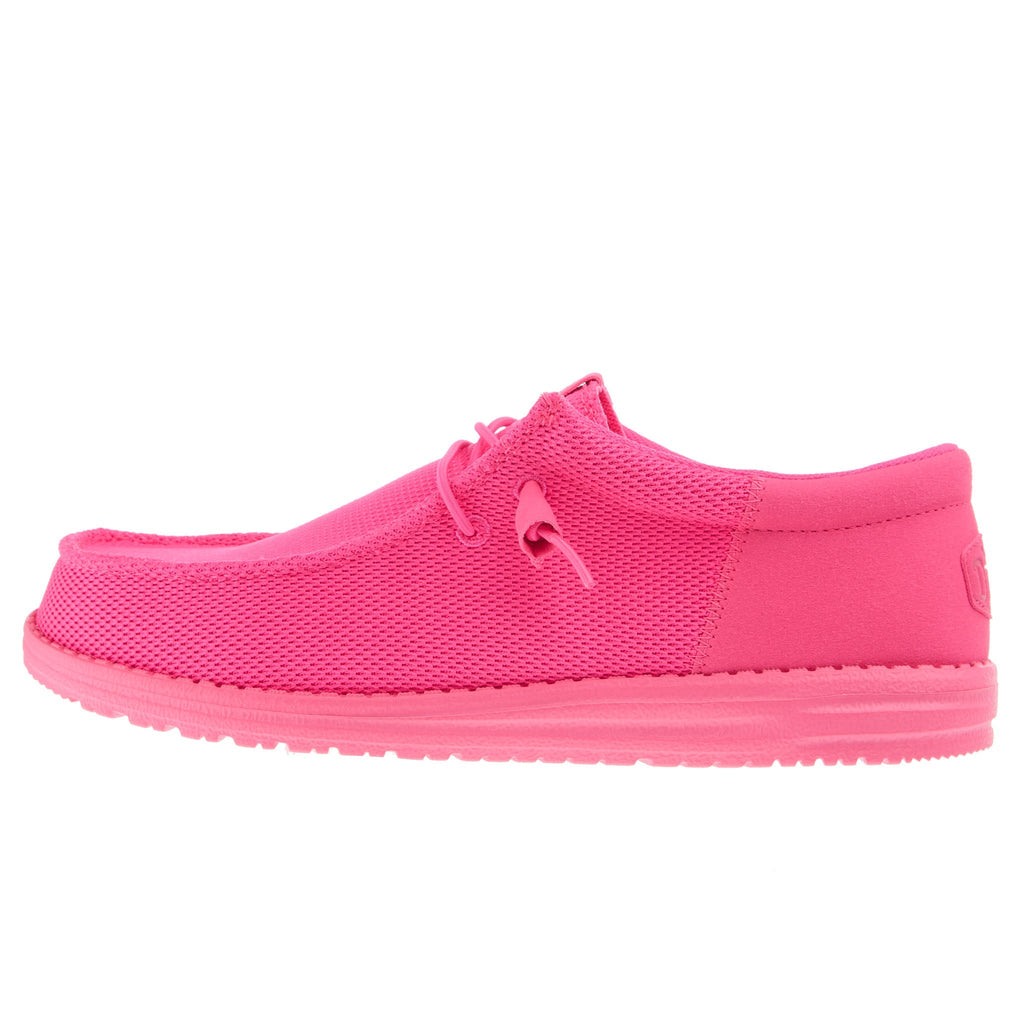 Hey Dude Men`s Wally Neon Pink Casual Shoe