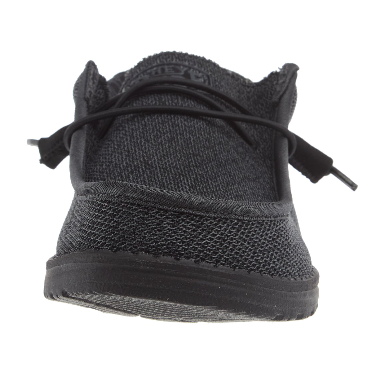 Hey Dude Mens Wally Sox Micro Total Black Casual Shoe