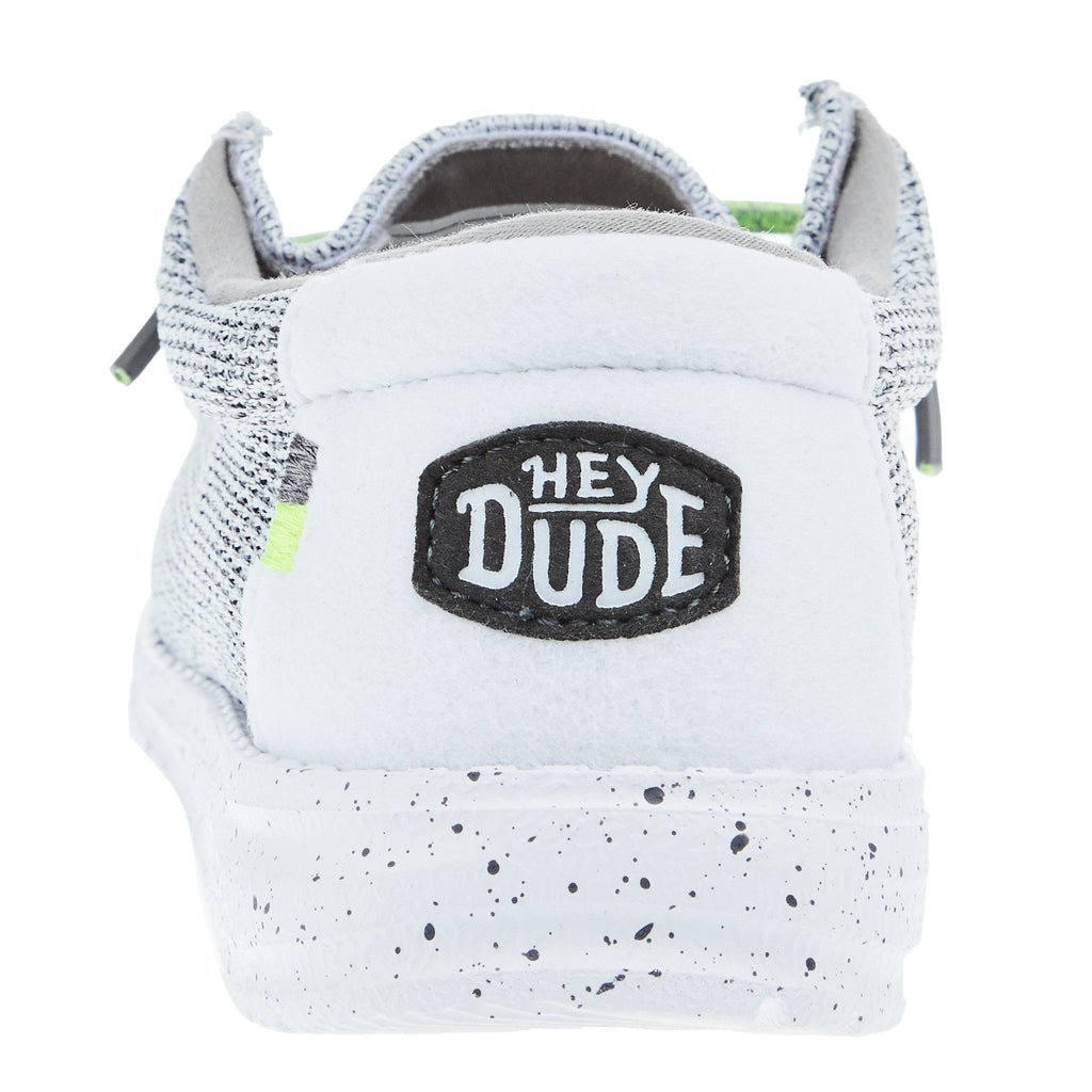 Hey Dude Youth Wally Sox Stone White Casual Shoe
