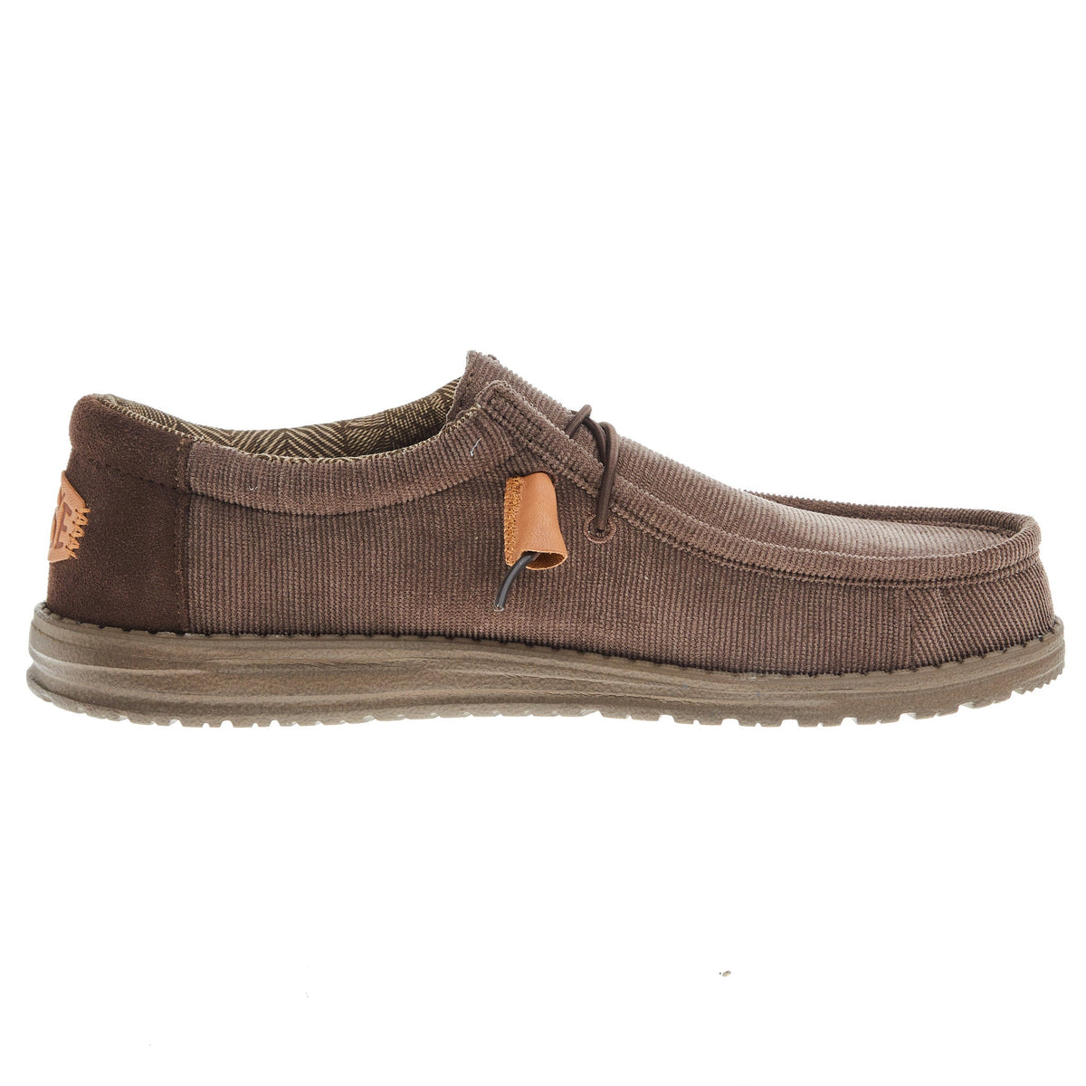 Hey Dude Men's Wally Corduroy Chocolate Casual Shoe