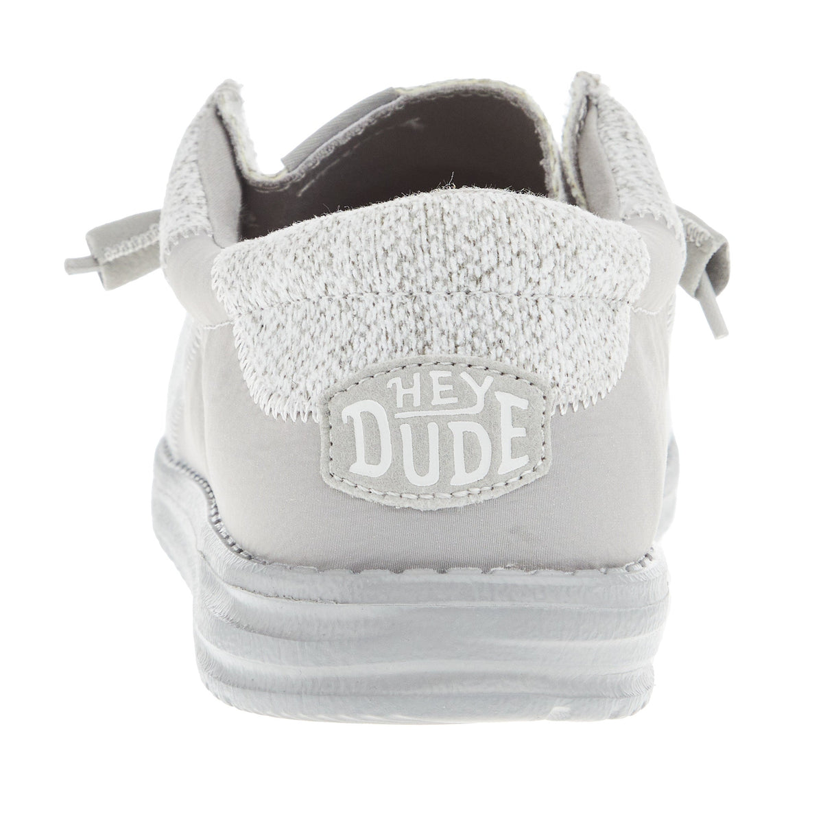 Hey Dude Men's Wally Stitch Flecked Woven Grey Casual Shoe