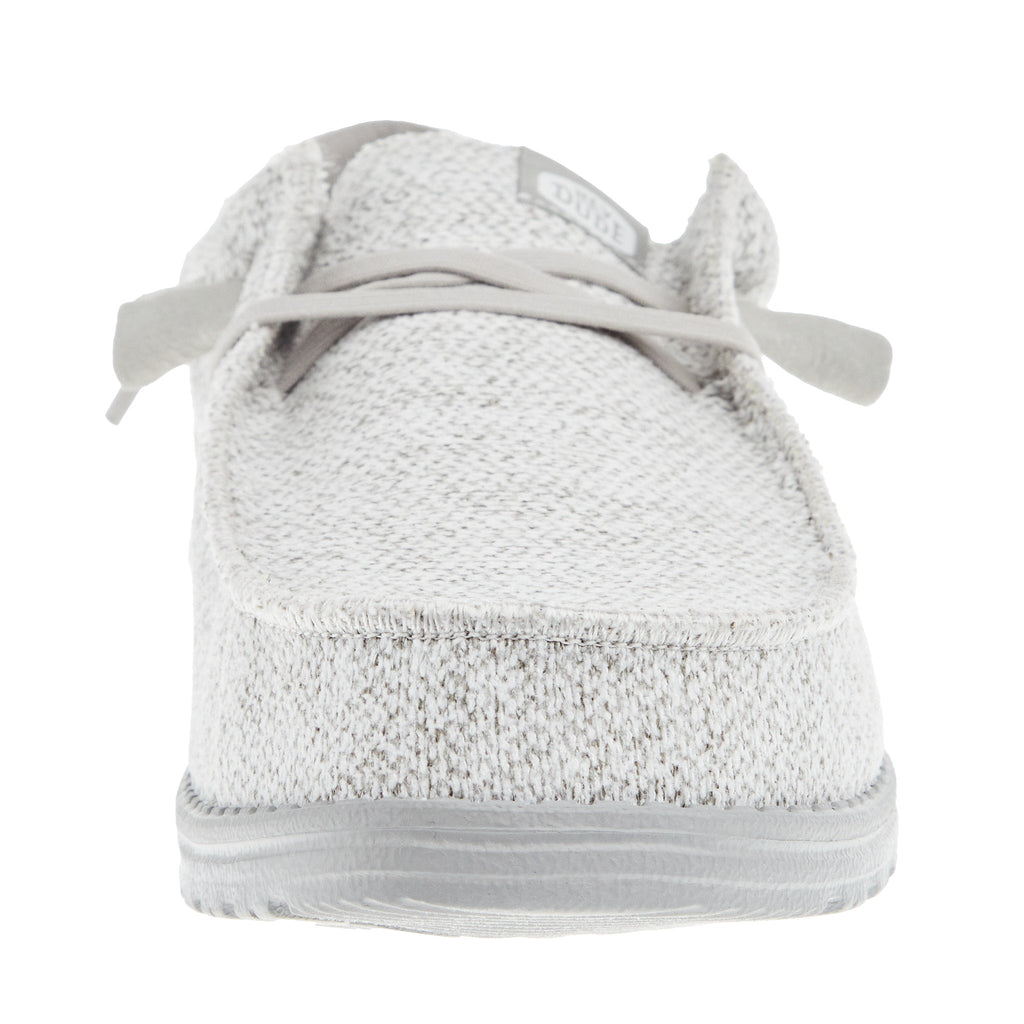 Hey Dude Men's Wally Stitch Flecked Woven Grey Casual Shoe