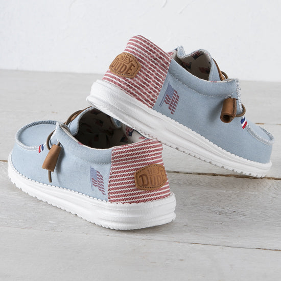 Hey Dude Wally Americana Denim Stripe