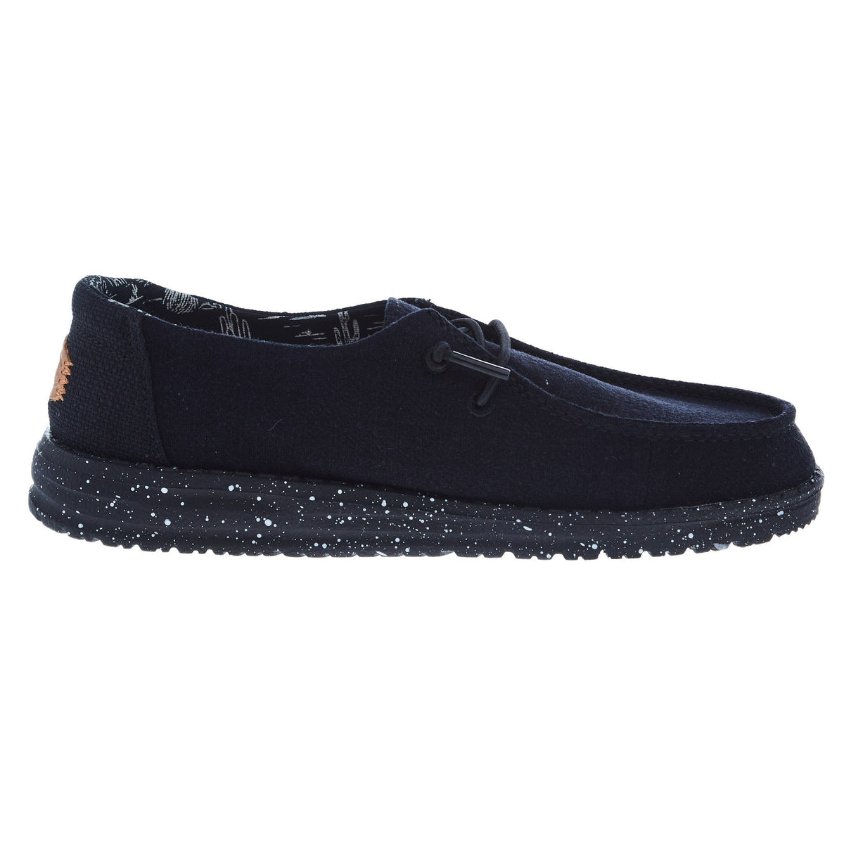 Hey Dude Youth Wendy Washed Canvas Black Casual Shoe