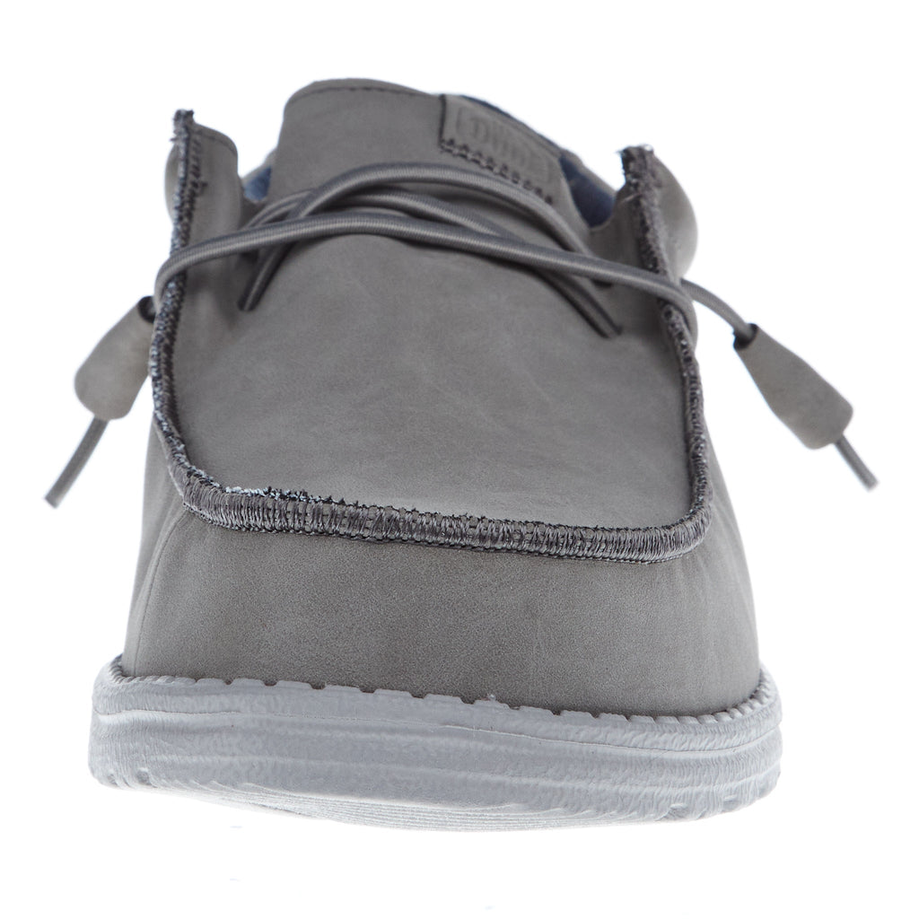 Hey Dude Men's Grey Wally Fabricated Leather Casual