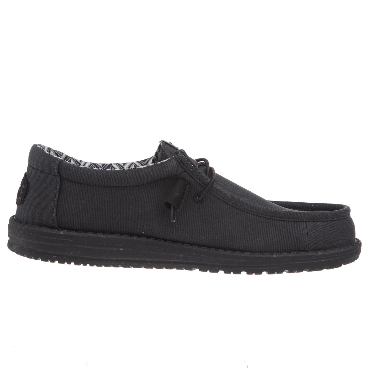 Hey Dude Men's Wally Canvas Black On Black Casual Shoe