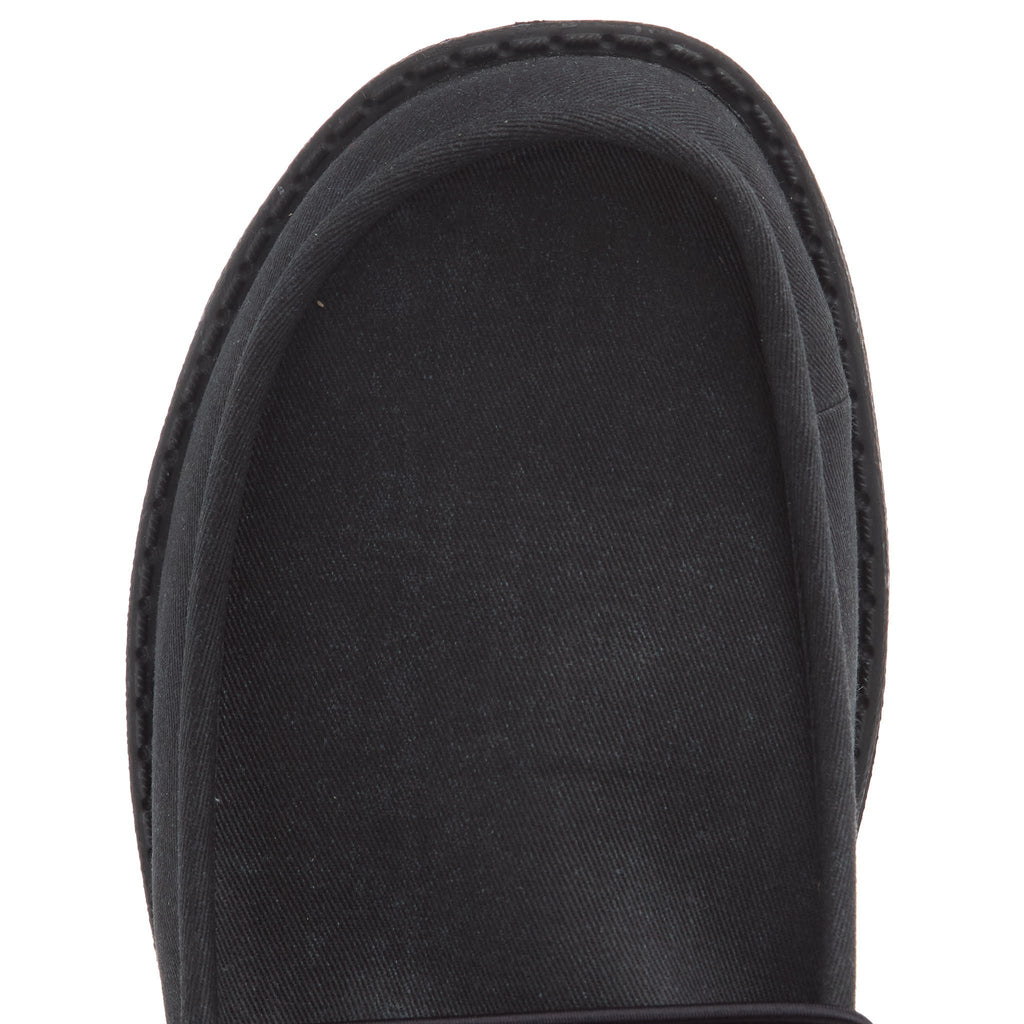 Hey Dude Men's Wally Canvas Black On Black Casual Shoe