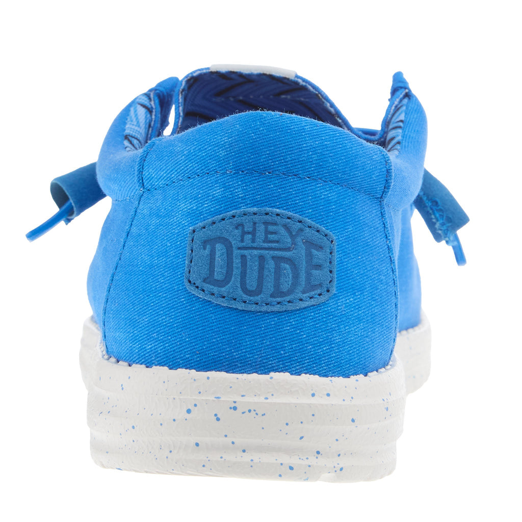 Hey Dude Mens Wally Canvas Blue Casual Shoe