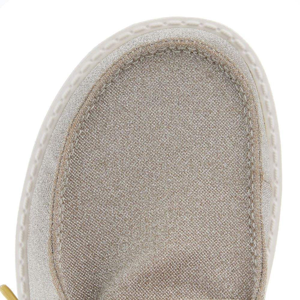 Hey Dude Girls Wendy Metallic Sparkle Gold Casual Shoe
