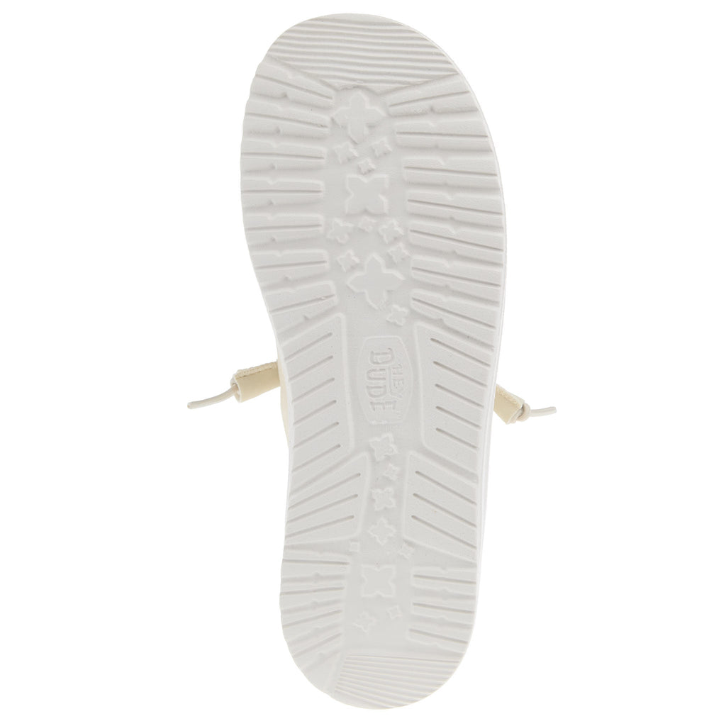 Hey Dude Womens Wendy Canvas Off White Casual Shoe