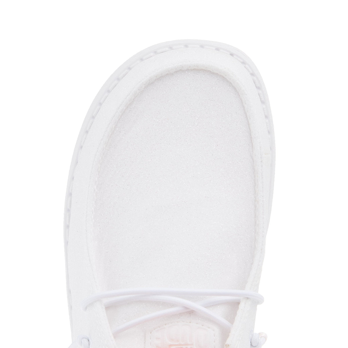 Hey Dude Womens White Metallic Sparkle Casual Shoe