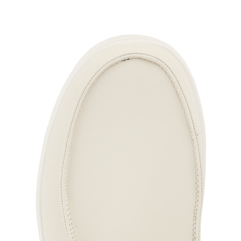 Hey Dude Womens Austin Lift White Leather Slip On