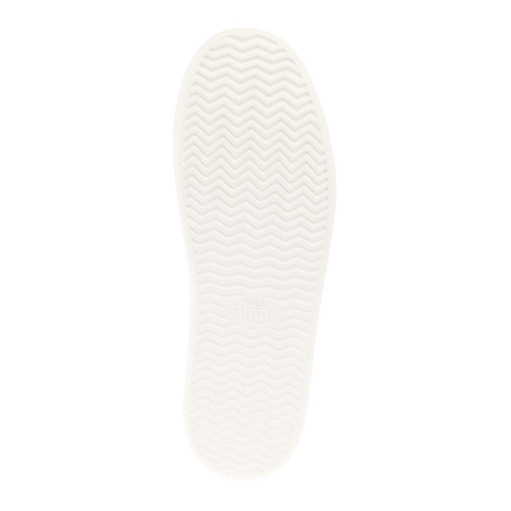 Hey Dude Womens Austin Lift White Leather Slip On