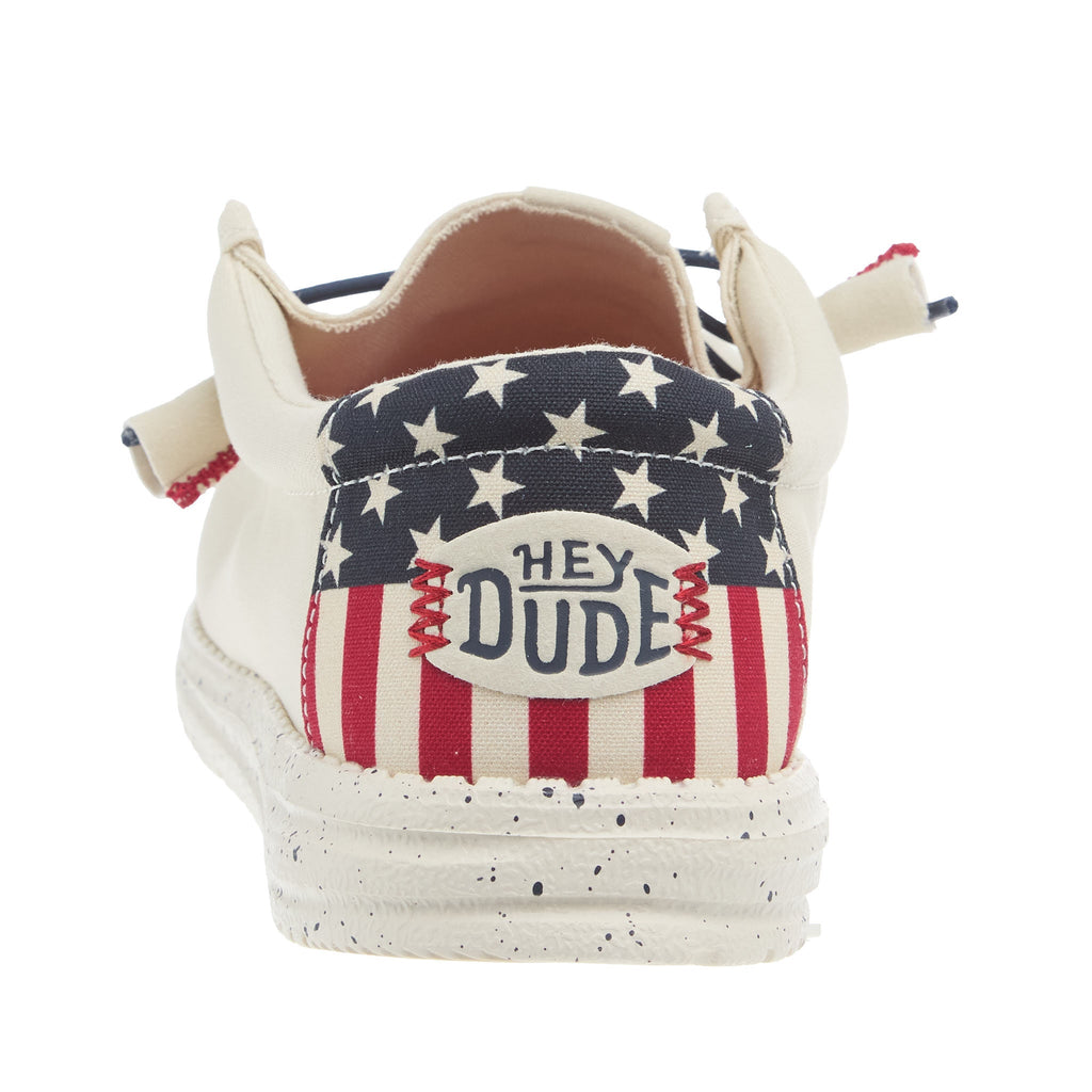 Hey Dude Men`s Wally Americana Wide Casual Shoe