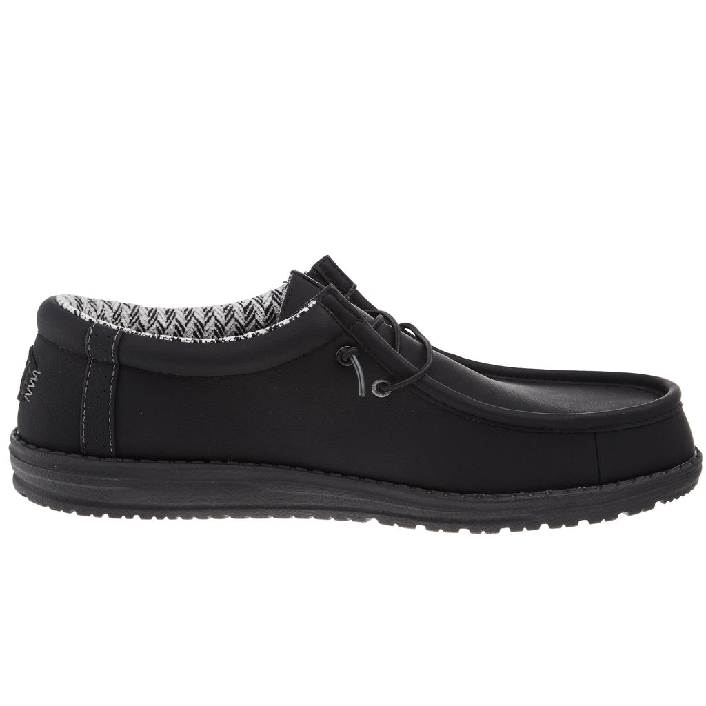 Hey Dude Mens Wally Classic Black Casual Shoe