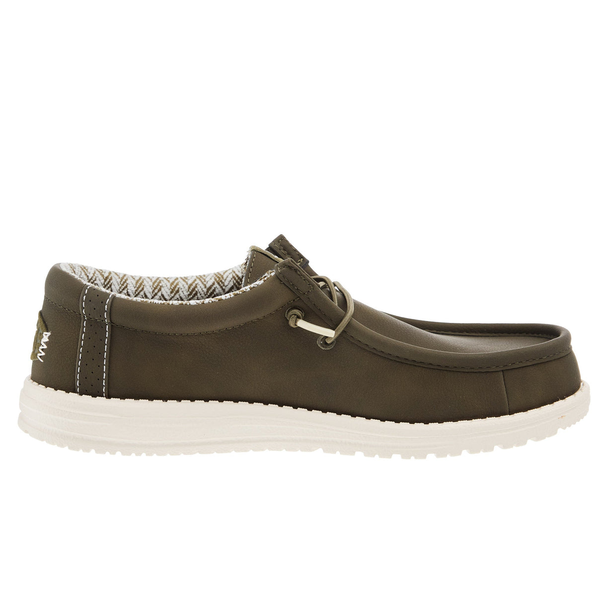 Hey Dude Mens Wally Classic Olive Casual Shoe