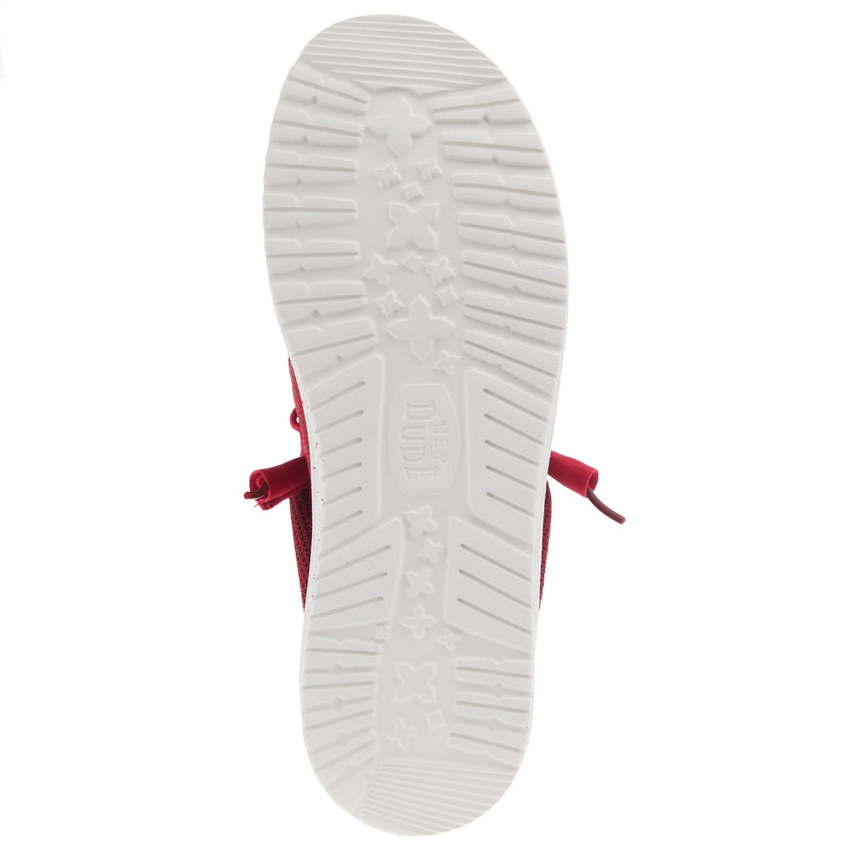 Hey Dude Mens Red Wally Stretch Mesh Casual Shoe