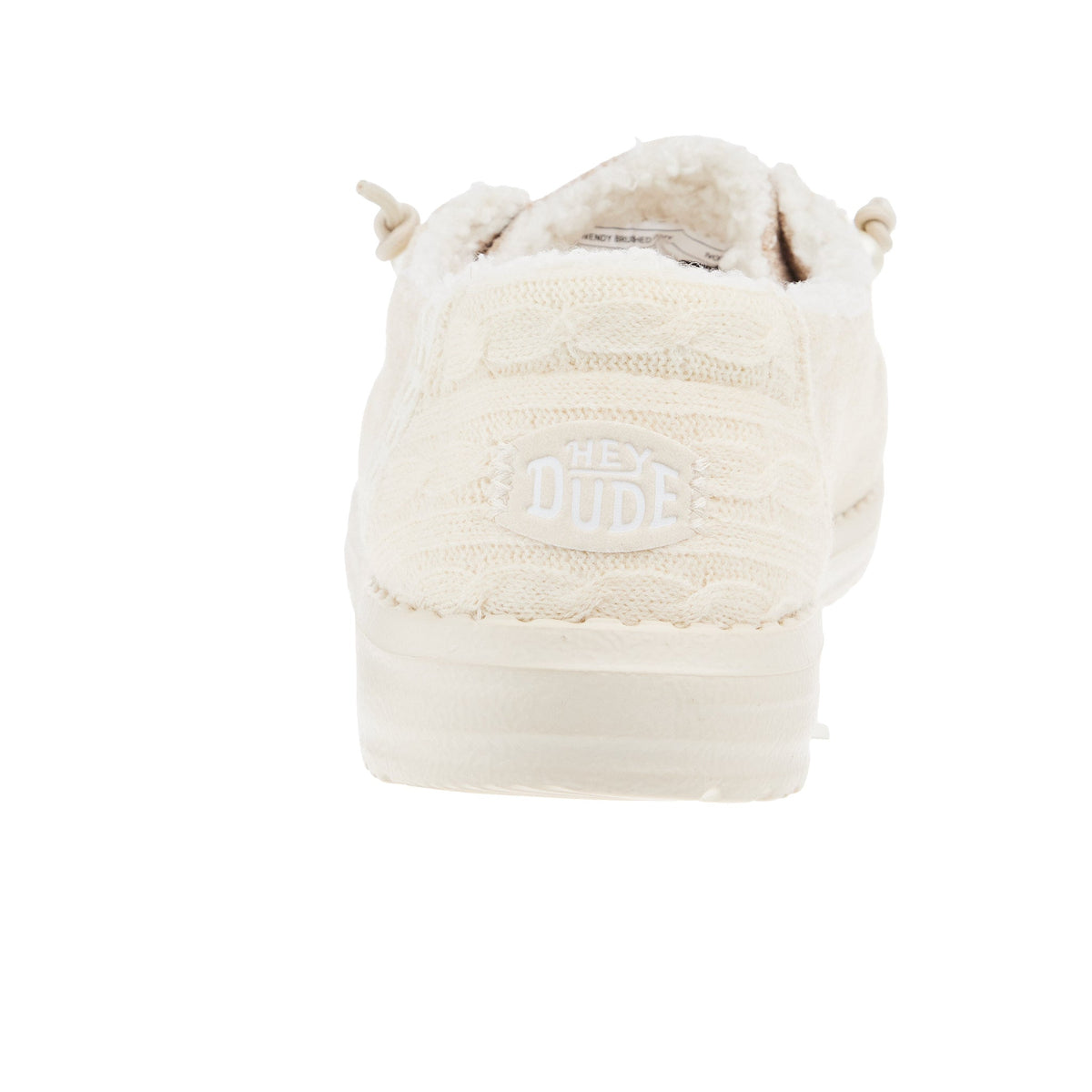 Hey Dude Womens Wendy Brushed Cozy Ivory Casual Shoe