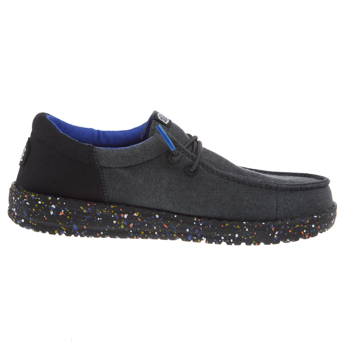 Hey Dude Wally Youth Funk Splatter Black Casual Shoe