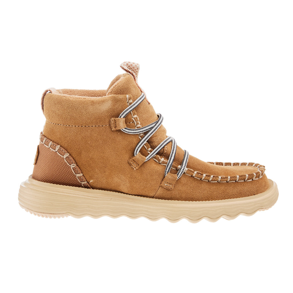 Hey Dude Womens Reyes Suede Tan Casual Shoe