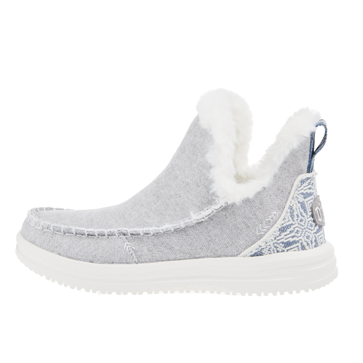 Hey Dude Womens Camden Brushed Cozy Grey Shoe