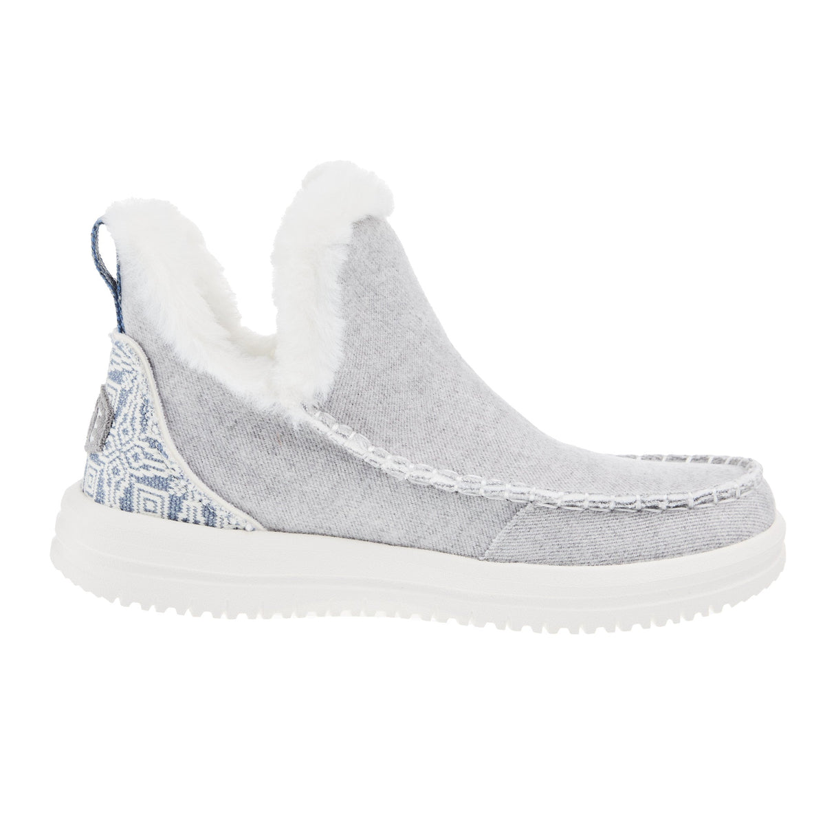 Hey Dude Womens Camden Brushed Cozy Grey Shoe