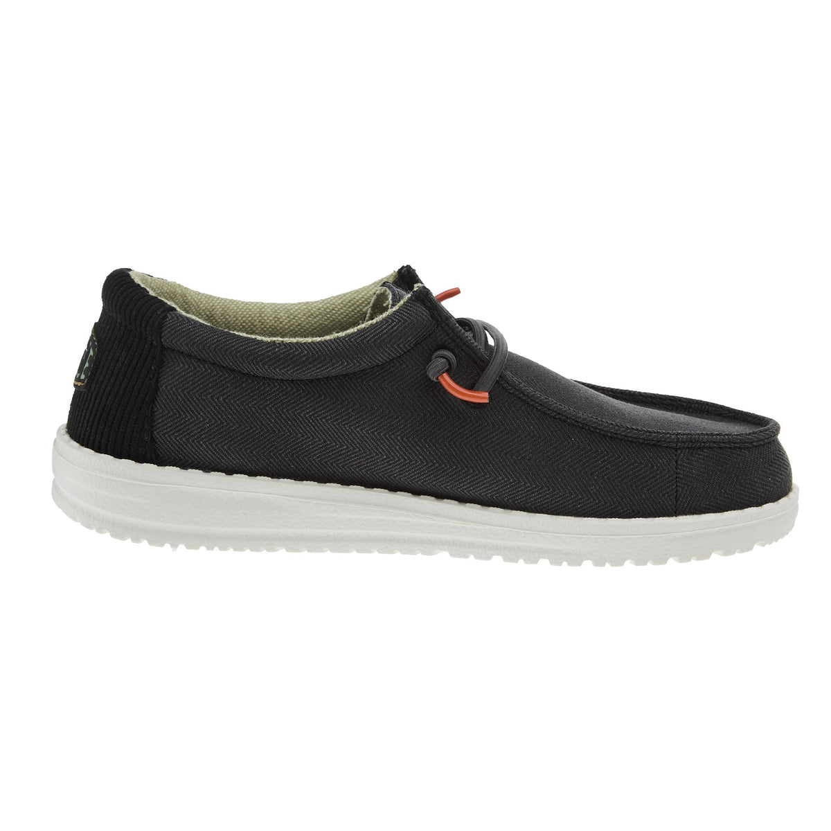 Hey Dude Boys Wally Black Herringbone Shoe