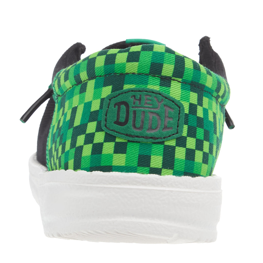 Hey Dude Youth Funk Gaming Black and Green Casual Shoe