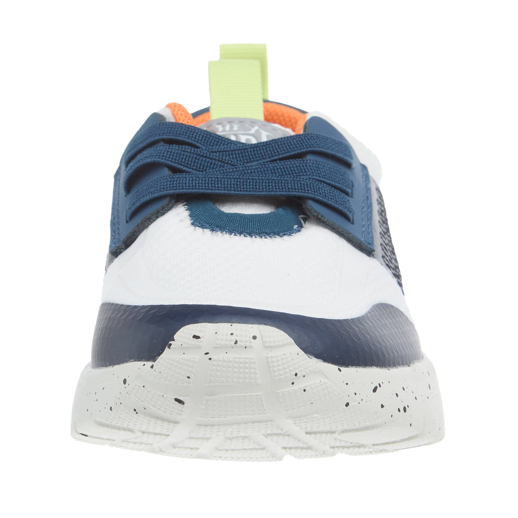 Hey Dude Toddler Sirocco Play Colorblock White and Navy Casual Shoe
