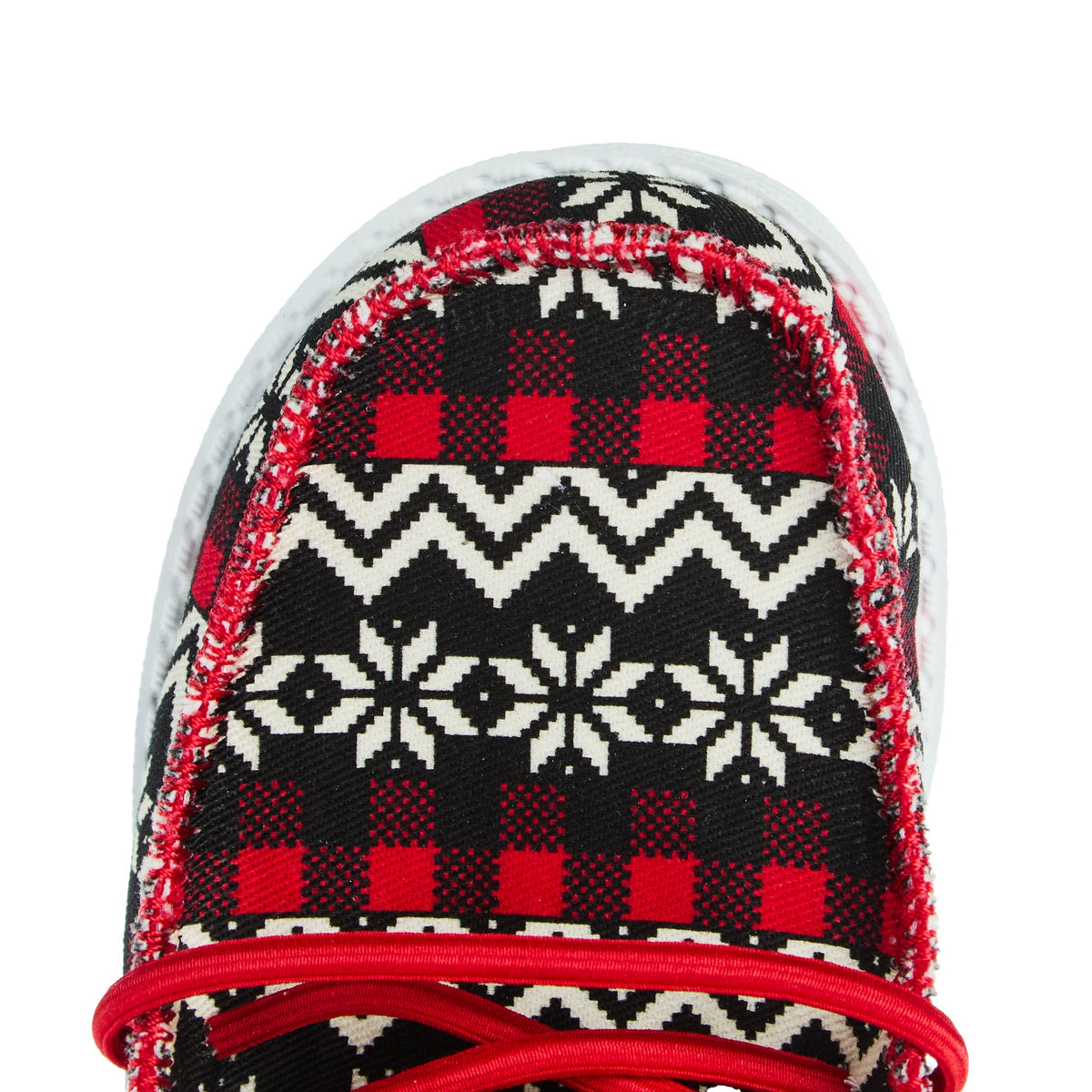 Hey Dude Boys Toddler Black And Red Ugly Sweater Shoe