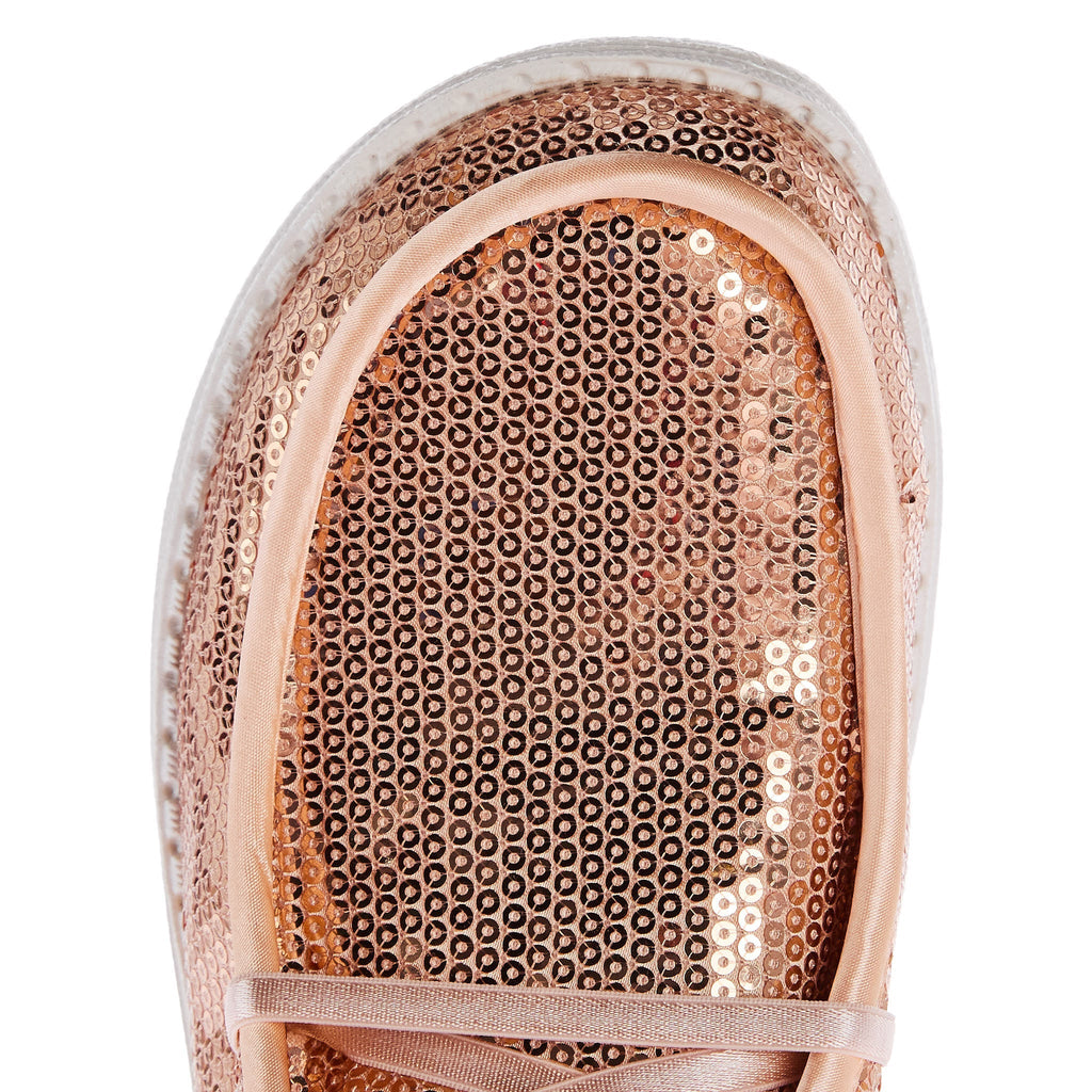 Hey Dude Womens Wendy Disco Sequin Blush Shoe