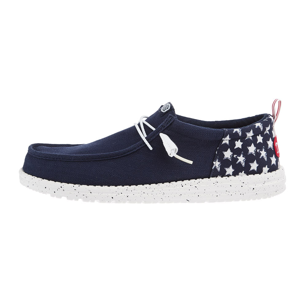Hey Dude Mens Navy Blazer Wally Funk Americana Stars Casual Shoe
