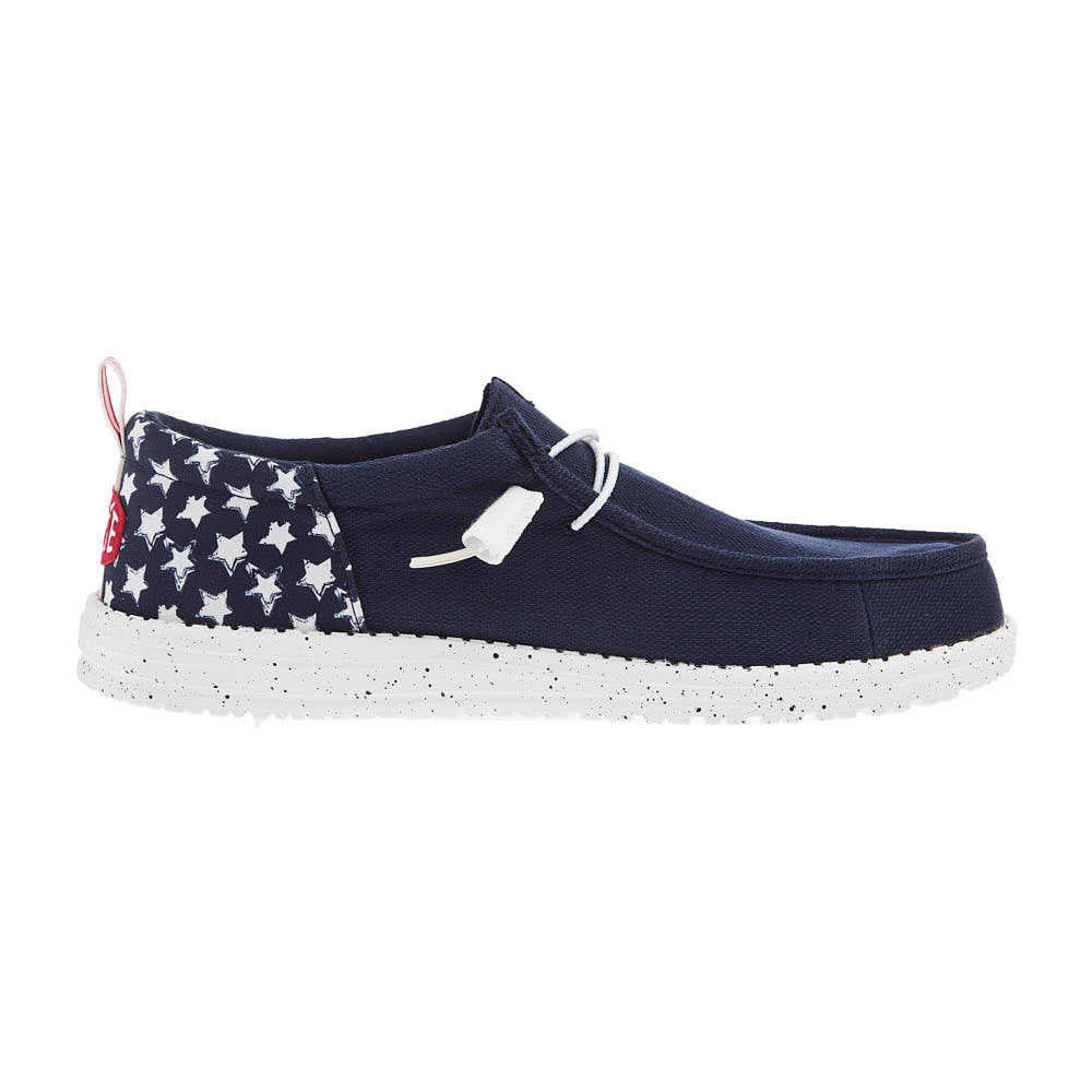 Hey Dude Mens Navy Blazer Wally Funk Americana Stars Casual Shoe