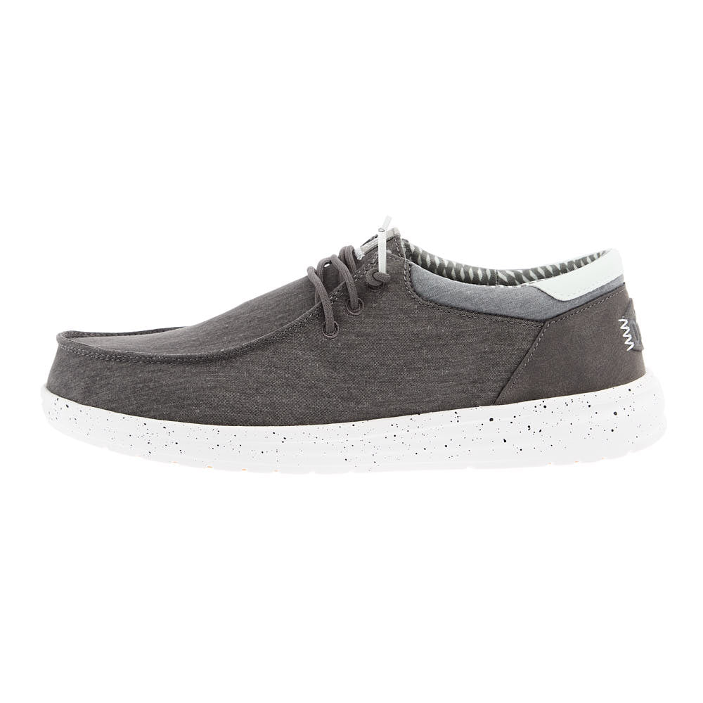 Hey Dude Mens Grantie Grey Paul Washed Nylon Casual Shoe