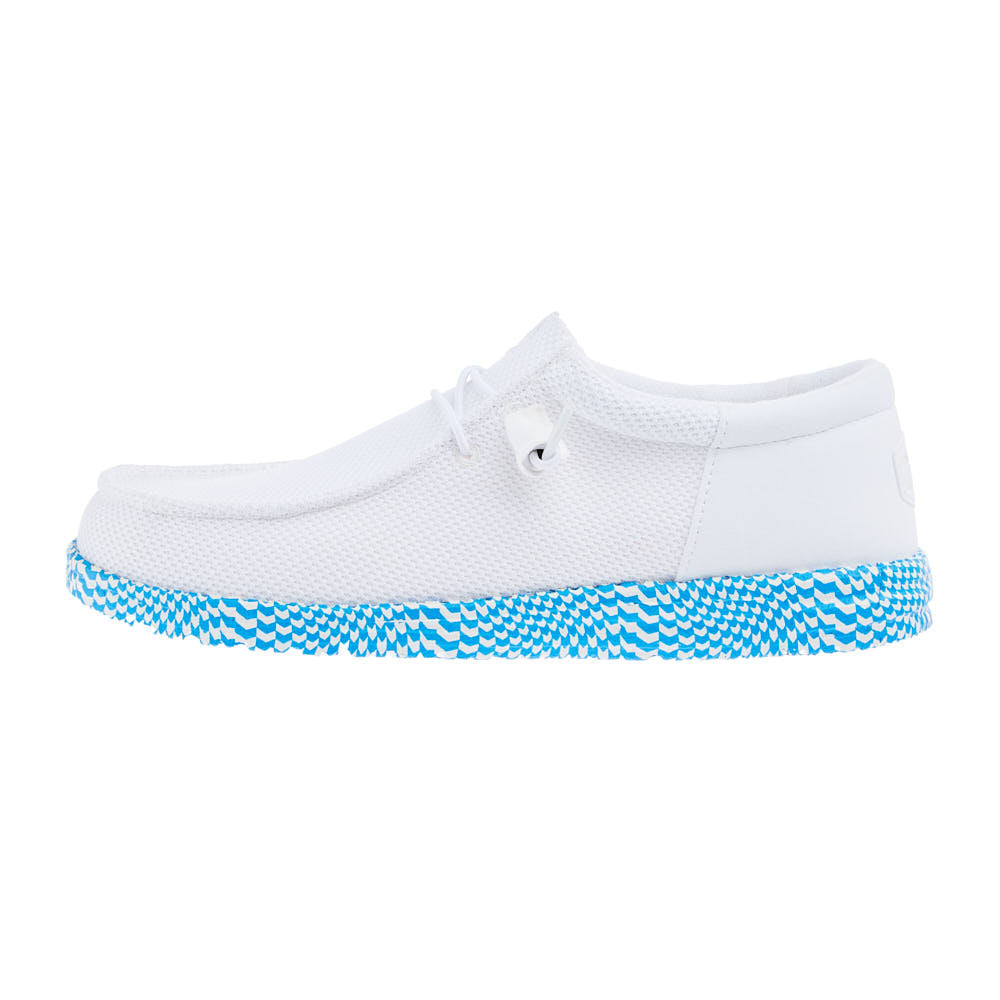 Hey Dude Men's White Wally Funk Warped Geo Sole Casual