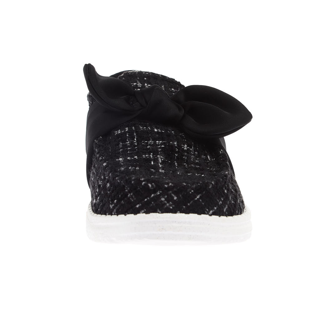 Hey Dude Women's Wendy Bow Tweed Black Casual