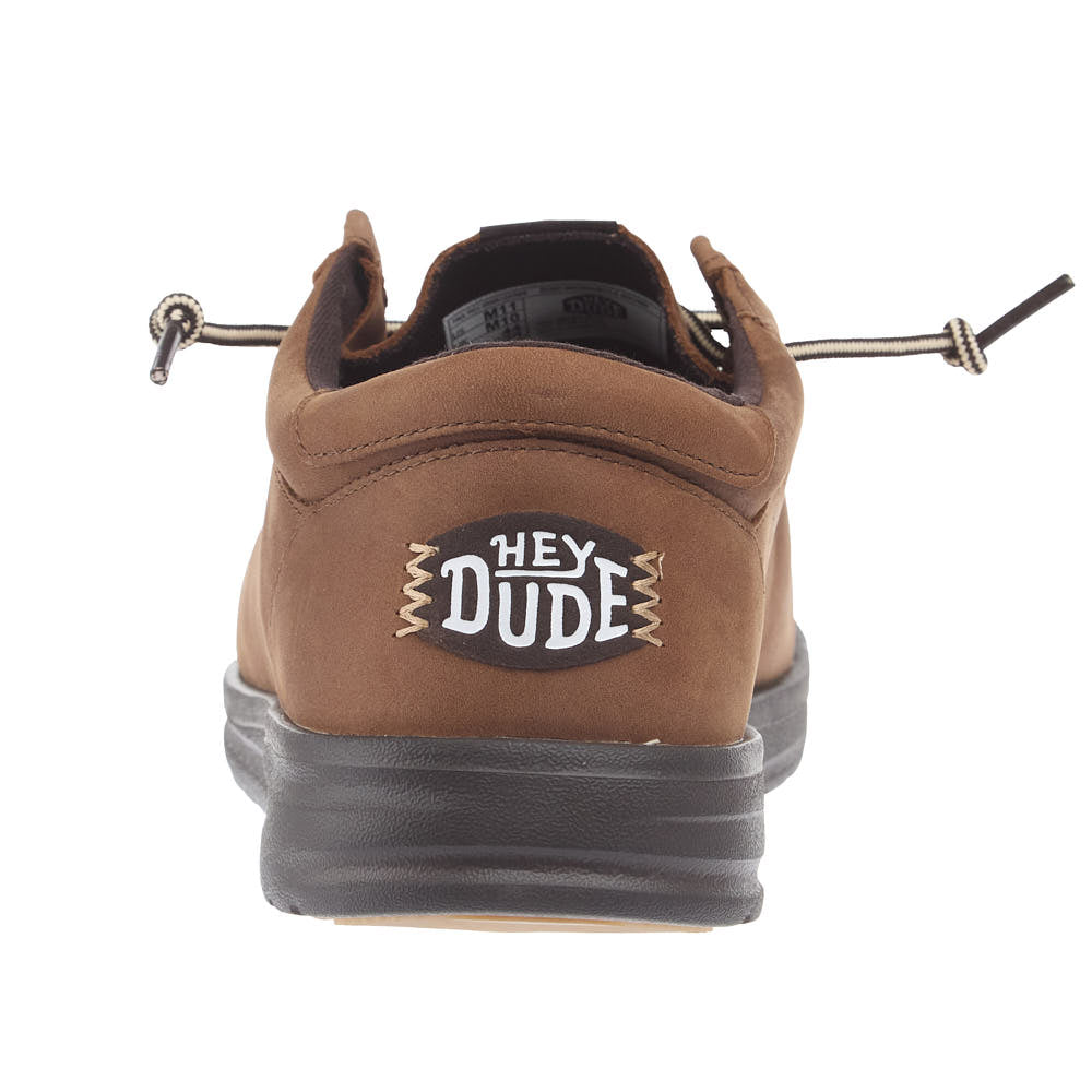 Hey Dude Men's Paul Robe Brown Full Grain Leather Casual Shoe